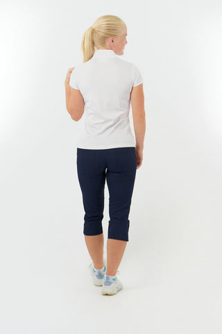 Bloom2 Ladies Cap Sleeve Polo Shirt - White