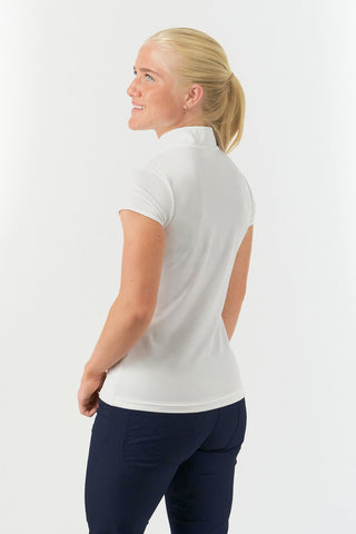 Bloom2 Ladies Cap Sleeve Polo Shirt - White