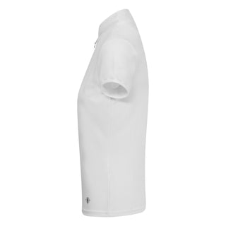 Bloom Ladies Cap Sleeve Polo Shirt - White
