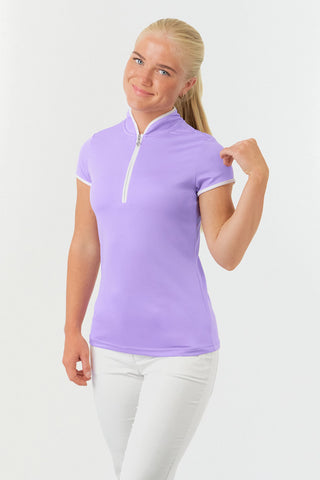Bloom2 Ladies Cap Sleeve Polo Shirt - Lilac