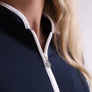 Bloom Ladies Cap Sleeve Polo Shirt - Navy