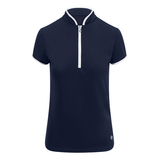 Bloom Ladies Cap Sleeve Polo Shirt - Navy