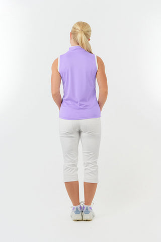 Bloom2 Ladies Sleeveless Polo Shirt - Lilac