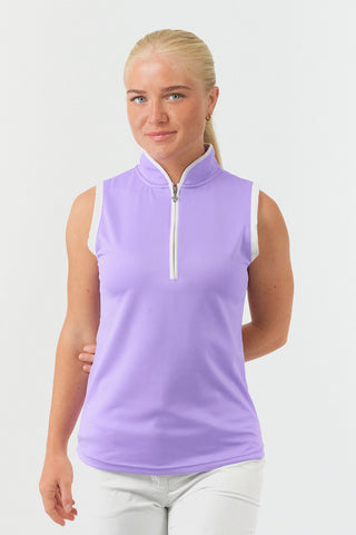 Bloom2 Ladies Sleeveless Polo Shirt - Lilac