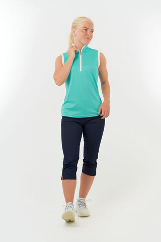 Bloom2 Ladies Sleeveless Polo Shirt - Ocean