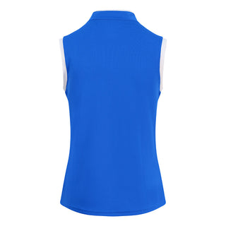 Bloom Ladies Sleeveless Golf Polo Shirt -Royal Blue