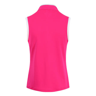 Bloom Ladies Sleeveless Golf Polo Shirt - Hot Pink