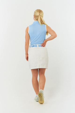Bloom Ladies Sleeveless Golf Polo Shirt - Pale Blue