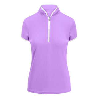 Bloom2 Ladies Cap Sleeve Polo Shirt - Lilac