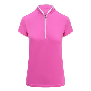 Bloom2 Ladies Cap Sleeve Polo Shirt - Azalea Pink