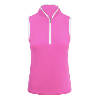 Bloom2 Ladies Sleeveless Polo Shirt - Azalea Pink