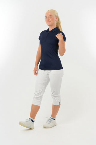 Thrive Cap Sleeve Women's Golf Polo Shirts - Navy