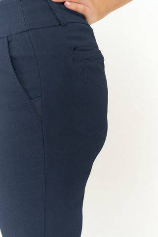 Charm 4 Way Stretch Ladies Golf Trousers (Pull On) - Navy
