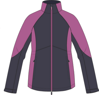 Julie Waterproof Golf Jacket - Navy & Pink