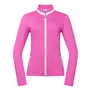 Mist Ladies Golf Full Zip Mid Layer - Azalea