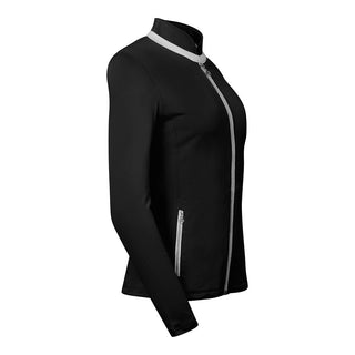 Mist Ladies Golf Full Zipped Mid Layer - Black