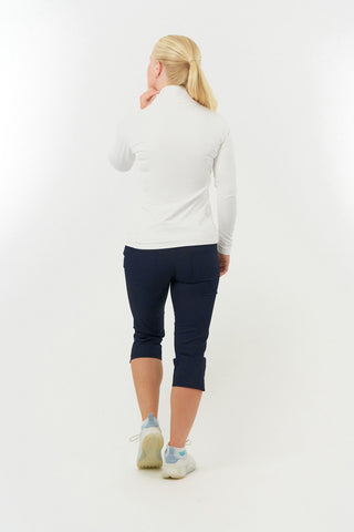 Mist Ladies Golf Full Zipped Mid Layer - White