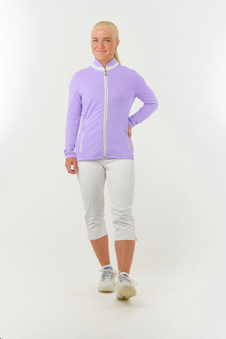 Mist Ladies Golf Full Zipped Mid Layer - Lilac