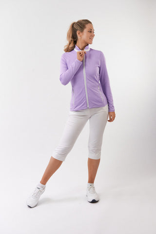 Mist Ladies Golf Full Zipped Mid Layer - Lilac