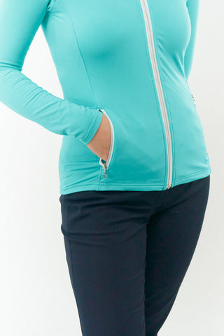 Mist2 Ladies Golf Full Zipped Mid Layer - Ocean