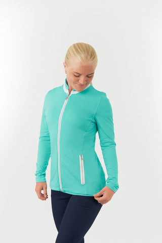 Mist2 Ladies Golf Full Zipped Mid Layer - Ocean