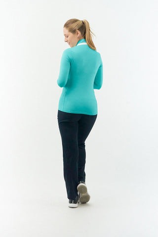 Mist Ladies Golf Full Zip Mid Layer - Ocean Blue
