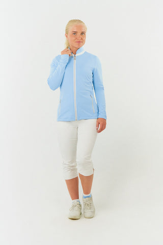 Mist2 Ladies Golf Full Zipped Mid Layer - Pale Blue