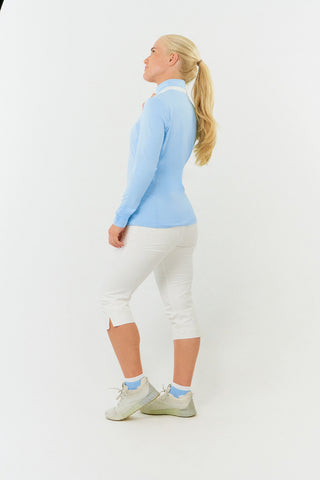 Mist2 Ladies Golf Full Zipped Mid Layer - Pale Blue