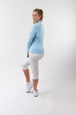 Mist2 Ladies Golf Full Zipped Mid Layer - Pale Blue