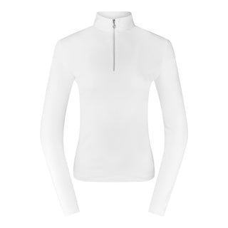 Tranquillity Ladies Golf Mid Quarter Zip Polo - White