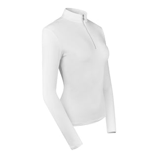 Tranquillity Ladies Golf Mid Quarter Zip Polo - White