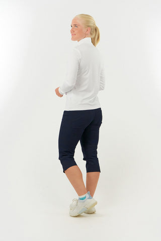 Tranquillity2 Ladies Mid Layer Zip Golf Top - White