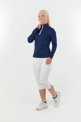 Tranquillity2 Ladies Mid Layer Zip Golf Top - Navy