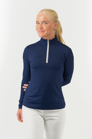 Tranquillity2 Ladies Mid Layer Zip Golf Top - Navy