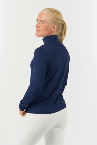 Tranquillity2 Ladies Mid Layer Zip Golf Top - Navy