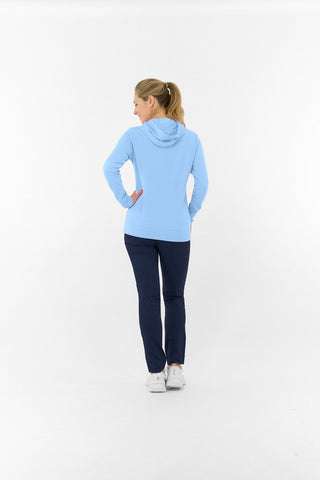 Priya Lightweight Summer Golf Hoodie - Pale Blue