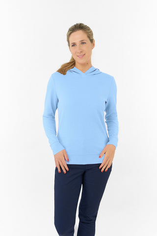 Priya Lightweight Summer Golf Hoodie - Pale Blue