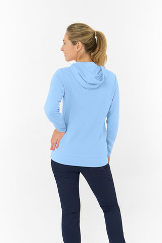 Priya Lightweight Summer Golf Hoodie - Pale Blue