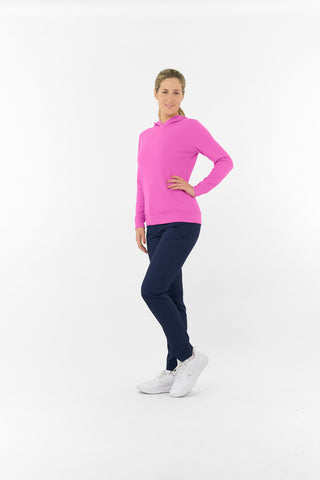 Priya Lightweight Summer Golf Hoodie - Azalea Pink