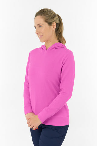 Priya Lightweight Summer Golf Hoodie - Azalea Pink