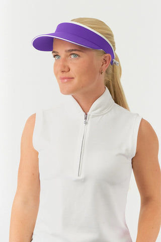 Pure Golf Arielle Telephone wire golf visor with Ball Marker - Purple