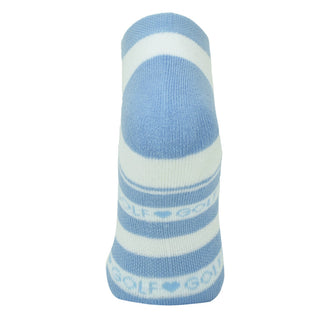 Pure Ladies 2 Pair Pack Of Trainer Golf Socks- Pale Blue