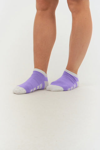 Pure Ladies 2 Pair Pack Of Trainer Golf Socks- Lilac