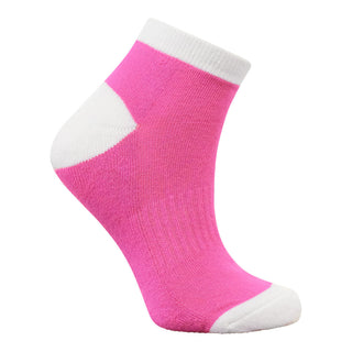 NSCO- Ladies Printed Golf Trainer Socks 3 Pack - Pink Viola