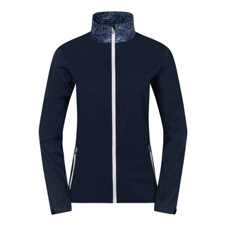Pure Golf Jora Waterproof Full Zip Jacket - Navy Paisley