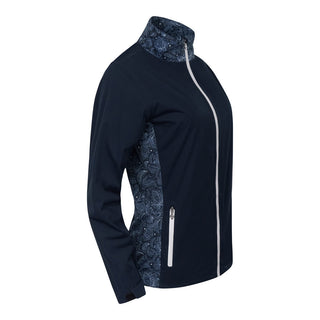 Pure Golf Jora Waterproof Full Zip Jacket - Navy Paisley