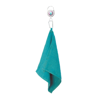 NSCO- Lady Golfer Retractable Towel - Aqua