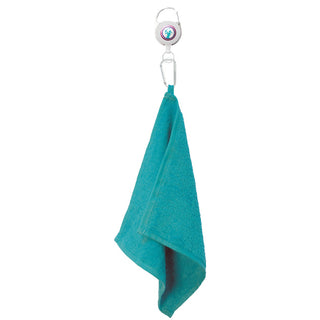 NSCO- Lady Golfer Retractable Towel - Aqua