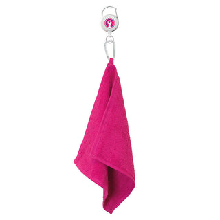 NSCO- Lady Golfer Retractable Towel - Pink