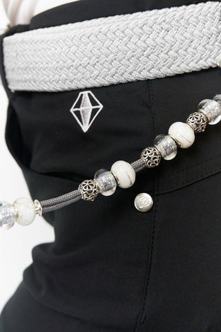 Silver Beaded Crystal Golf Score Counter